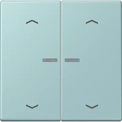JUNG HOME schakelwip voor KNX-taster 2-voudig met pijlsymbolen Les Couleurs ceruleen clair 214 (LC 102 KO5P 214)