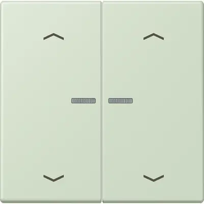 JUNG HOME schakelwip voor KNX-taster 2-voudig met pijlsymbolen Les Couleurs vert anglais pale 218 (LC 102 KO5P 218)