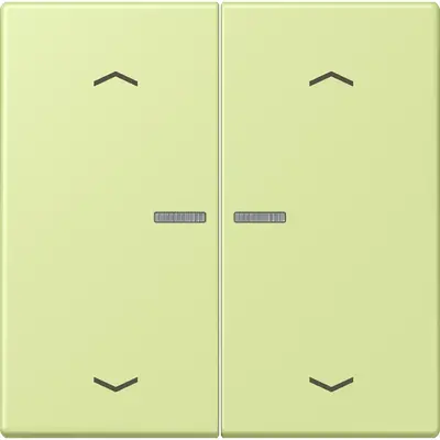 JUNG HOME schakelwip voor KNX-taster 2-voudig met pijlsymbolen Les Couleurs vert jaune clair 222 (LC 102 KO5P 222)
