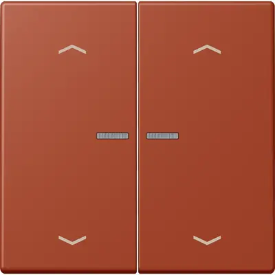 JUNG HOME schakelwip voor KNX-taster 2-voudig met pijlsymbolen Les Couleurs l'ocre rouge 232 (LC 102 KO5P 232)