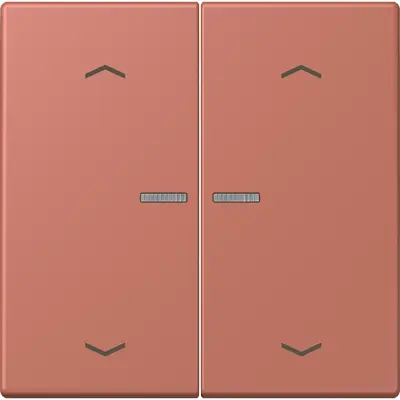JUNG HOME schakelwip voor KNX-taster 2-voudig met pijlsymbolen Les Couleurs terre sienne brique 236 (LC 102 KO5P 236)
