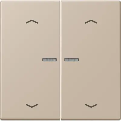 JUNG HOME schakelwip voor KNX-taster 2-voudig met pijlsymbolen Les Couleurs ombre naturelle claire 243 (LC 102 KO5P 243)