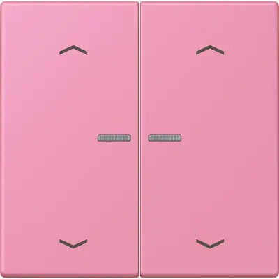 JUNG HOME schakelwip voor KNX-taster 2-voudig met pijlsymbolen Les Couleurs rose vif 246 (LC 102 KO5P 246)