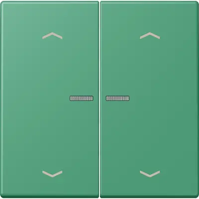 JUNG HOME schakelwip voor KNX-taster 2-voudig met pijlsymbolen Les Couleurs vert 59 250 (LC 102 KO5P 250)