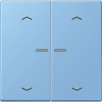 JUNG HOME schakelwip voor KNX-taster 2-voudig met pijlsymbolen Les Couleurs bleu ceruleen 59 256 (LC 102 KO5P 256)