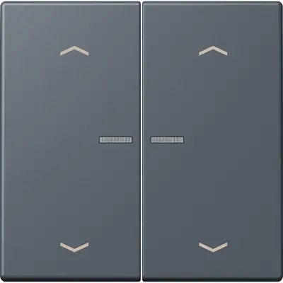 JUNG HOME schakelwip voor KNX-taster 2-voudig met pijlsymbolen Les Couleurs gris fonce 59 262 (LC 102 KO5P 262)