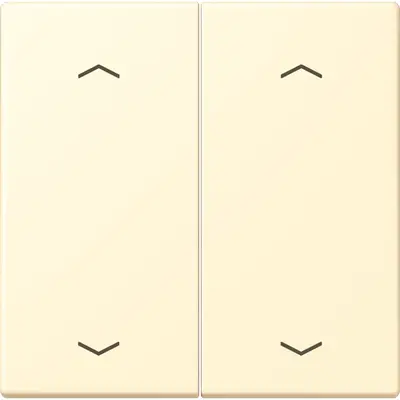 JUNG bedieningselement 2-voudig met pijlsymbolen voor KNX taster F10 Les Couleurs blanc 201 (LC 102 P 201)