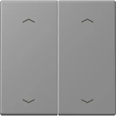 JUNG bedieningselement 2-voudig met pijlsymbolen voor KNX taster F10 Les Couleurs gris 31 203 (LC 102 P 203)