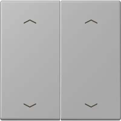 JUNG bedieningselement 2-voudig met pijlsymbolen voor KNX taster F10 Les Couleurs gris moyen 204 (LC 102 P 204)