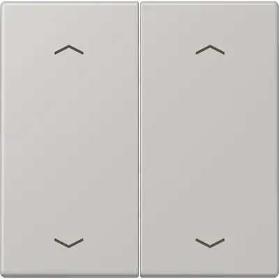 JUNG bedieningselement 2-voudig met pijlsymbolen voor KNX taster F10 Les Couleurs gris clair 31 205 (LC 102 P 205)