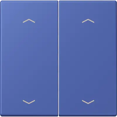 JUNG bedieningselement 2-voudig met pijlsymbolen voor KNX taster F10 Les Couleurs bleu outremer 31 206 (LC 102 P 206)