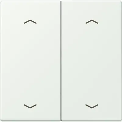 JUNG bedieningselement 2-voudig met pijlsymbolen voor KNX taster F10 Les Couleurs outremer gris 210 (LC 102 P 210)
