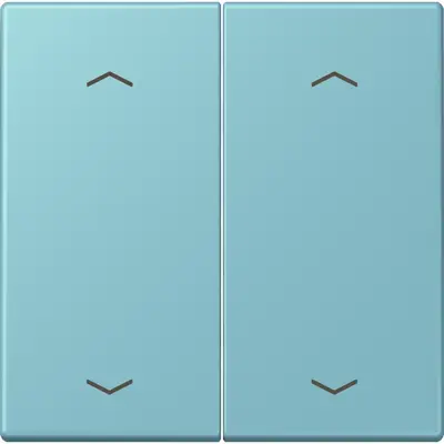 JUNG bedieningselement 2-voudig met pijlsymbolen voor KNX taster F10 Les Couleurs ceruleen moyen 213 (LC 102 P 213)