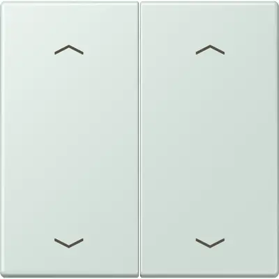 JUNG bedieningselement 2-voudig met pijlsymbolen voor KNX taster F10 Les Couleurs ceruleen pale 215 (LC 102 P 215)