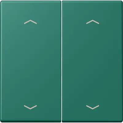 JUNG bedieningselement 2-voudig met pijlsymbolen voor KNX taster F10 Les Couleurs vert anglais 216 (LC 102 P 216)