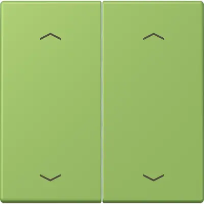 JUNG bedieningselement 2-voudig met pijlsymbolen voor KNX taster F10 Les Couleurs vert 31 220 (LC 102 P 220)