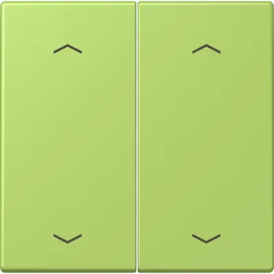 JUNG bedieningselement 2-voudig met pijlsymbolen voor KNX taster F10 Les Couleurs vert clair 221 (LC 102 P 221)