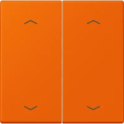 JUNG bedieningselement 2-voudig met pijlsymbolen voor KNX taster F10 Les Couleurs orange 224 (LC 102 P 224)