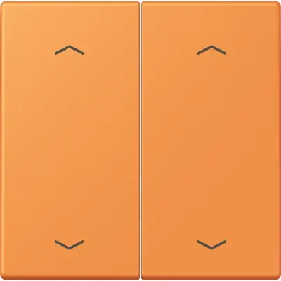 JUNG bedieningselement 2-voudig met pijlsymbolen voor KNX taster F10 Les Couleurs orange clair 225 (LC 102 P 225)