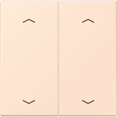 JUNG bedieningselement 2-voudig met pijlsymbolen voor KNX taster F10 Les Couleurs orange pale 226 (LC 102 P 226)