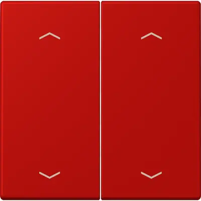 JUNG bedieningselement 2-voudig met pijlsymbolen voor KNX taster F10 Les Couleurs rouge vermillon 31 227 (LC 102 P 227)