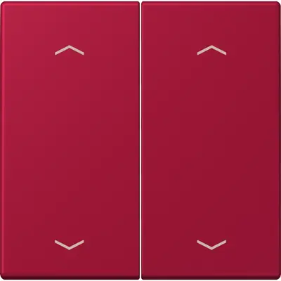 JUNG bedieningselement 2-voudig met pijlsymbolen voor KNX taster F10 Les Couleurs rouge carmin 229 (LC 102 P 229)