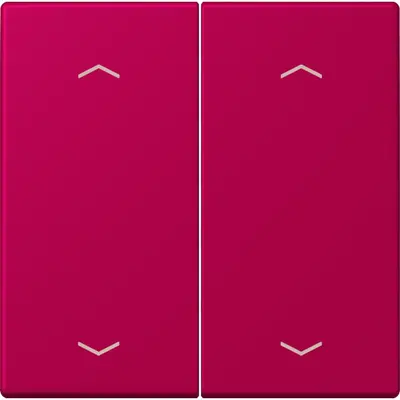 JUNG bedieningselement 2-voudig met pijlsymbolen voor KNX taster F10 Les Couleurs rouge rubia 230 (LC 102 P 230)