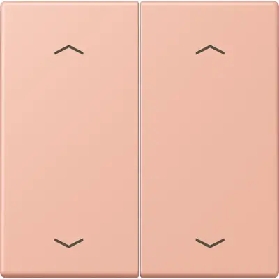 JUNG bedieningselement 2-voudig met pijlsymbolen voor KNX taster F10 Les Couleurs rose clair 231 (LC 102 P 231)