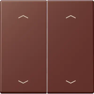 JUNG bedieningselement 2-voudig met pijlsymbolen voor KNX taster F10 Les Couleurs terre sienne brulee 31 235 (LC 102 P 235)