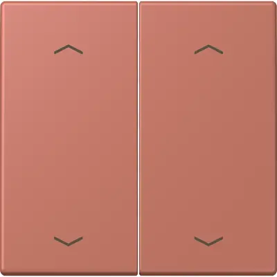 JUNG bedieningselement 2-voudig met pijlsymbolen voor KNX taster F10 Les Couleurs terre sienne brique 236 (LC 102 P 236)