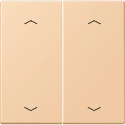 JUNG bedieningselement 2-voudig met pijlsymbolen voor KNX taster F10 Les Couleurs terre sienne claire 31 237 (LC 102 P 237)