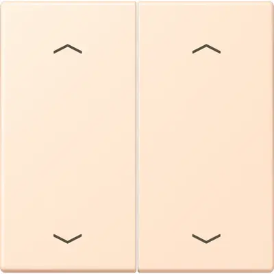 JUNG bedieningselement 2-voudig met pijlsymbolen voor KNX taster F10 Les Couleurs terre sienne pale 238 (LC 102 P 238)