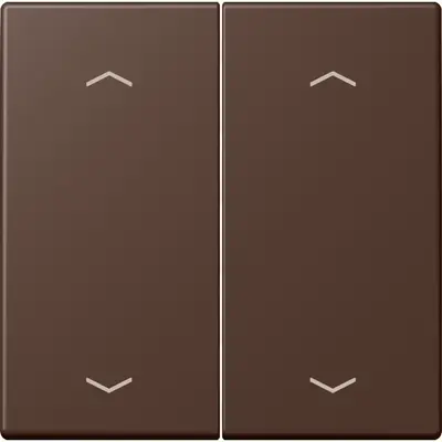 JUNG bedieningselement 2-voudig met pijlsymbolen voor KNX taster F10 Les Couleurs terre d'ombre brulee 31 239 (LC 102 P 239)