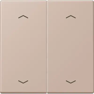 JUNG bedieningselement 2-voudig met pijlsymbolen voor KNX taster F10 Les Couleurs ombre brulee claire 240 (LC 102 P 240)