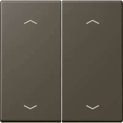 JUNG bedieningselement 2-voudig met pijlsymbolen voor KNX taster F10 Les Couleurs ombre naturelle 31 241 (LC 102 P 241)