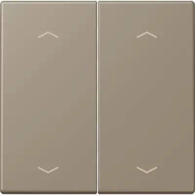 JUNG bedieningselement 2-voudig met pijlsymbolen voor KNX taster F10 Les Couleurs ombre naturelle moyenne 242 (LC 102 P 242)