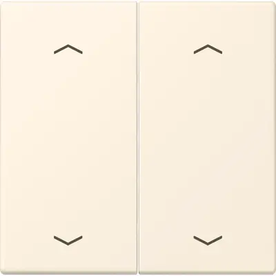 JUNG bedieningselement 2-voudig met pijlsymbolen voor KNX taster F10 Les Couleurs blanc ivoire 245 (LC 102 P 245)
