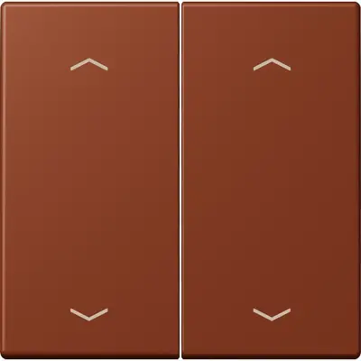 JUNG bedieningselement 2-voudig met pijlsymbolen voor KNX taster F10 Les Couleurs terre sienne brulee 59 247 (LC 102 P 247)