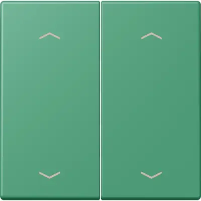 JUNG bedieningselement 2-voudig met pijlsymbolen voor KNX taster F10 Les Couleurs vert 59 250 (LC 102 P 250)