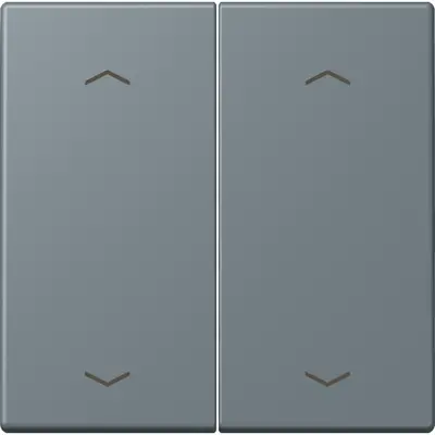 JUNG bedieningselement 2-voudig met pijlsymbolen voor KNX taster F10 Les Couleurs gris 59 251 (LC 102 P 251)