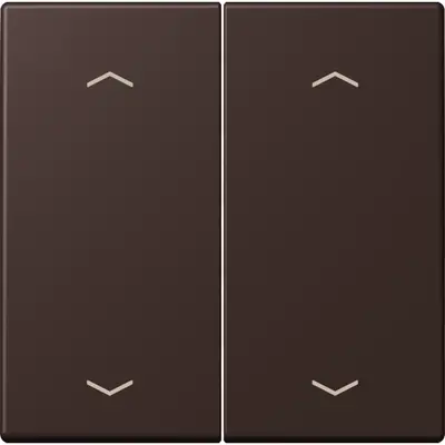 JUNG bedieningselement 2-voudig met pijlsymbolen voor KNX taster F10 Les Couleurs terre d'ombre brulee 59 252 (LC 102 P 252)