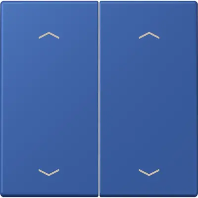JUNG bedieningselement 2-voudig met pijlsymbolen voor KNX taster F10 Les Couleurs bleu outremer 59 253 (LC 102 P 253)