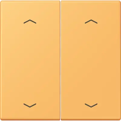 JUNG bedieningselement 2-voudig met pijlsymbolen voor KNX taster F10 Les Couleurs ocre jaune clair 254 (LC 102 P 254)