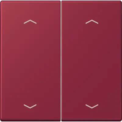 JUNG bedieningselement 2-voudig met pijlsymbolen voor KNX taster F10 Les Couleurs le rubis 255 (LC 102 P 255)