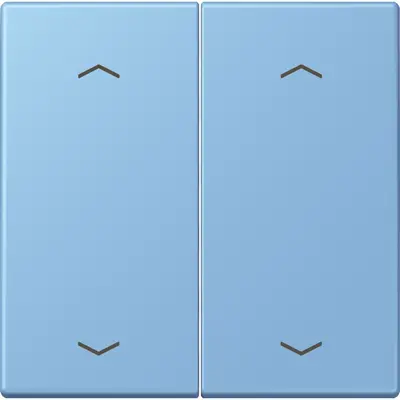 JUNG bedieningselement 2-voudig met pijlsymbolen voor KNX taster F10 Les Couleurs bleu ceruleen 59 256 (LC 102 P 256)