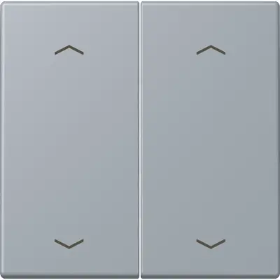 JUNG bedieningselement 2-voudig met pijlsymbolen voor KNX taster F10 Les Couleurs gris clair 59 257 (LC 102 P 257)