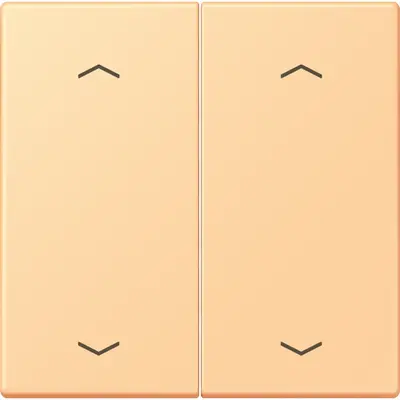 JUNG bedieningselement 2-voudig met pijlsymbolen voor KNX taster F10 Les Couleurs terre sienne clair 59 258 (LC 102 P 258)
