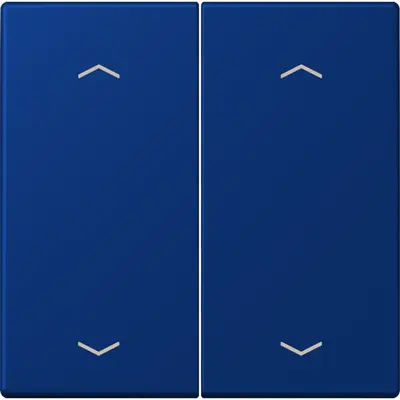 JUNG bedieningselement 2-voudig met pijlsymbolen voor KNX taster F10 Les Couleurs bleu outremer fonce 261 (LC 102 P 261)