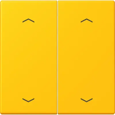 JUNG bedieningselement 2-voudig met pijlsymbolen voor KNX taster F10 Les Couleurs le jaune vif 263 (LC 102 P 263)