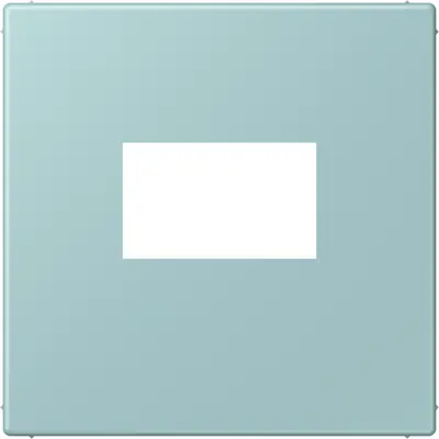 JUNG centraalplaat USB-lader met klikbevestiging Les Couleurs ceruleen clair 214 (LC 1969 USB 214)